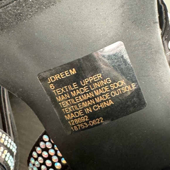 Steve Madden Tween Teen Girls Dreem Black Rhinestone Sandals Dress Shoes 5 6 NEW - Picture 2 of 11